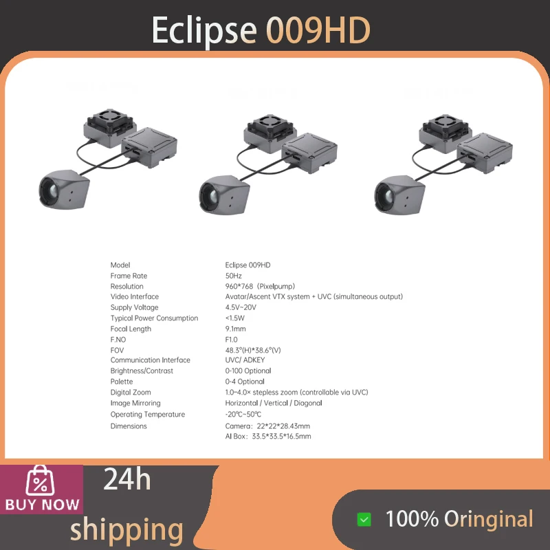 Eclipse 009HD Thermal Imaging Camera 960×768 Night Vision Digital FPV System Compatible with Walksnail Avatar GT / GT Pro VTX