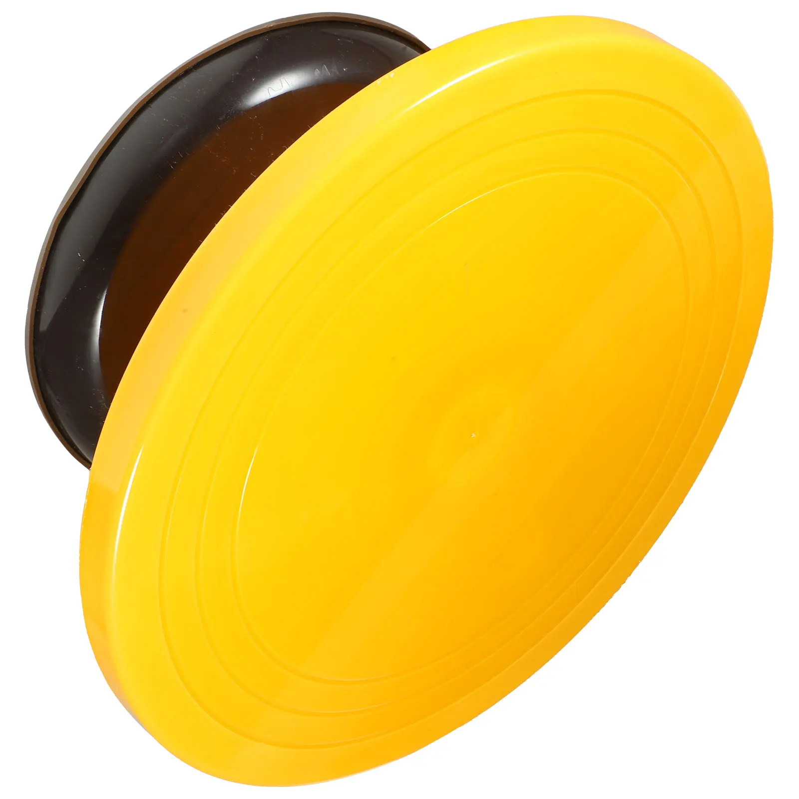 

10 Inch Plastic Cake Decorating Turntable Smooth Surface Easy Clean Stable Base Yellow Color Cake Baking Tool Set