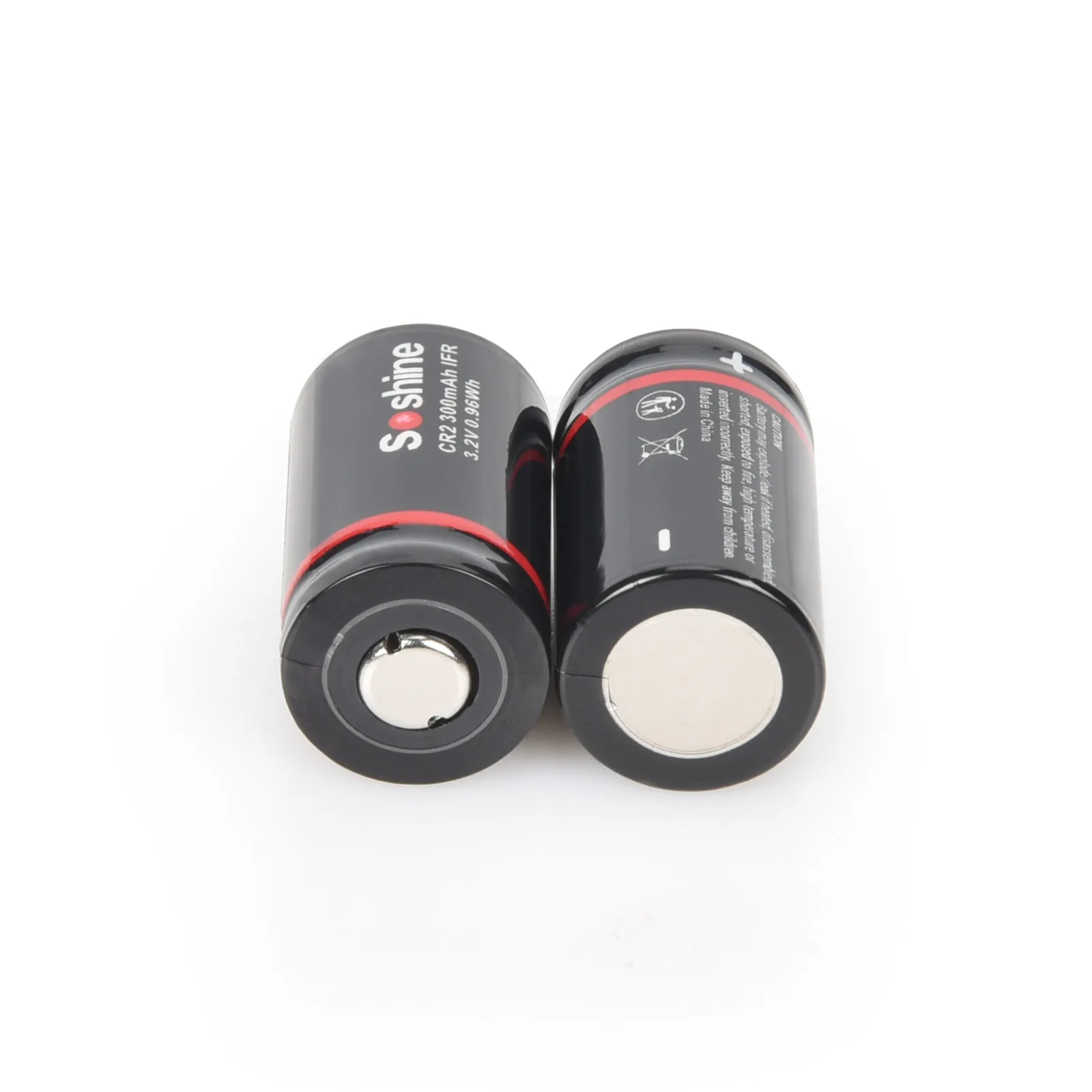 Soshine CR2 300mAh LiFePo4 Battery 3.2V 15266 300mAh Rechargeable Battery LiFePo4 Batteries 2000 Time Discharge Cycle Headlamp