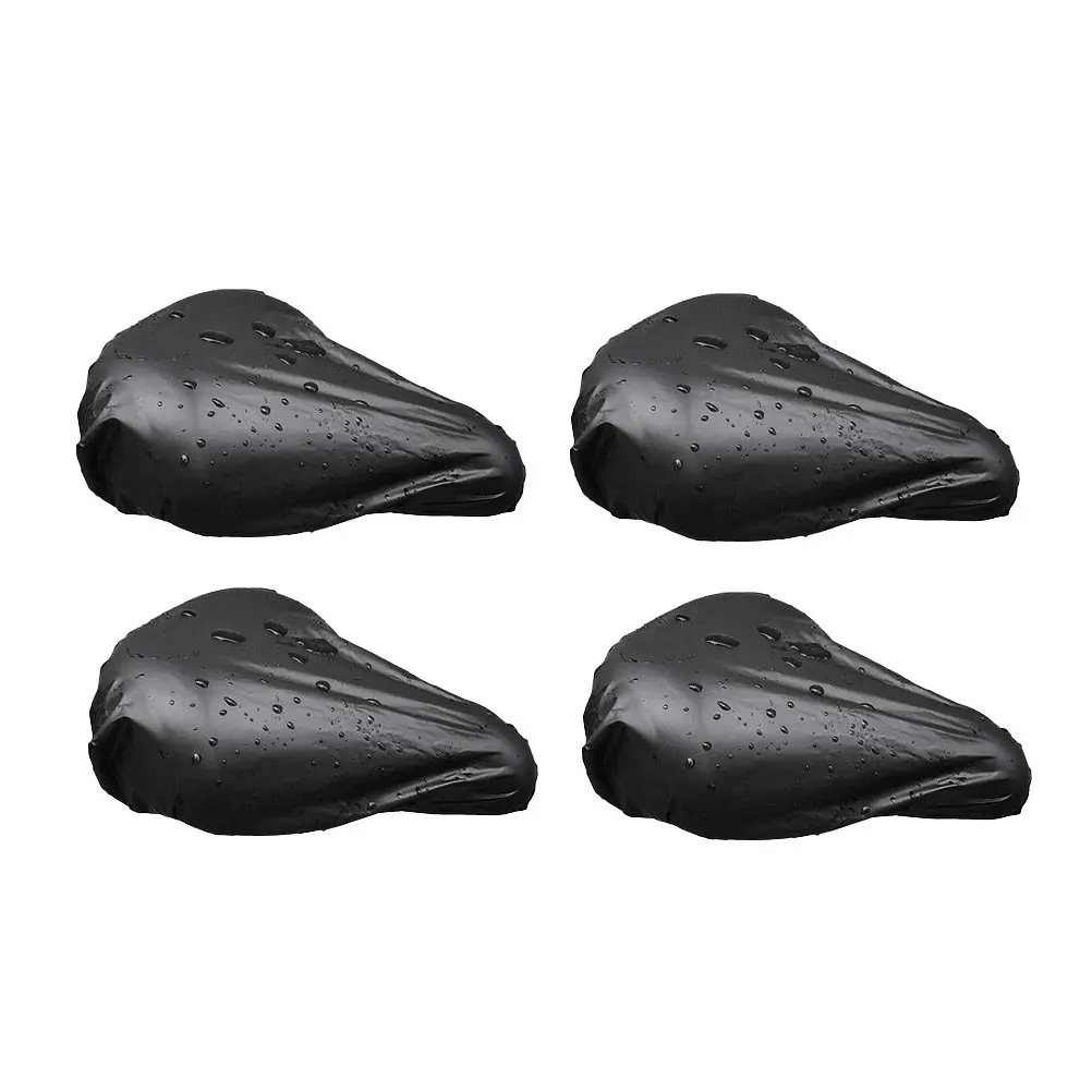 

4 pcs Protective Rain Protection Durable Pvc Fits All Bike Seat Cover Bike Seat Rain Cover Bicycle Types L Black
