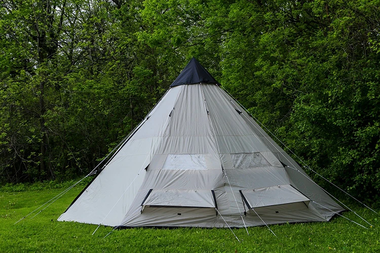 Tente de camping en forme de cône, tipi Tat, gazebo extérieur, XL 5-8