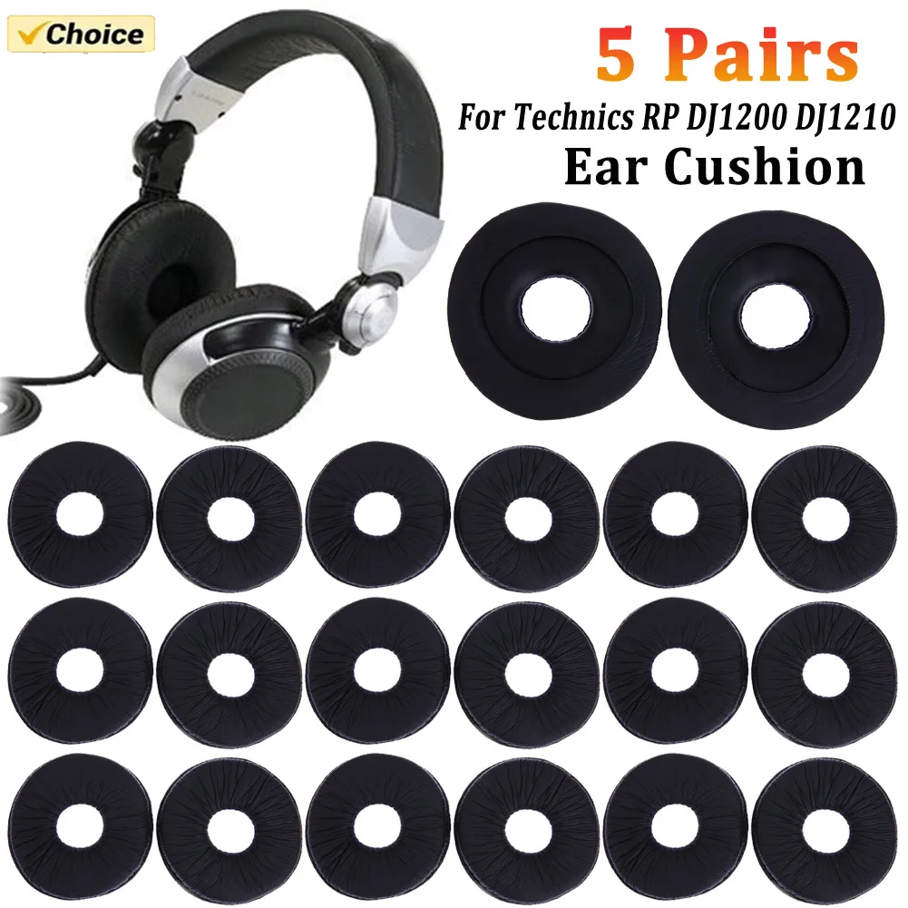 1-5pairs Soft Soft Earpads High Elasticity Practical Ear Protective Sleeve Replacement Accessories for Technics RP DJ1200 DJ1210