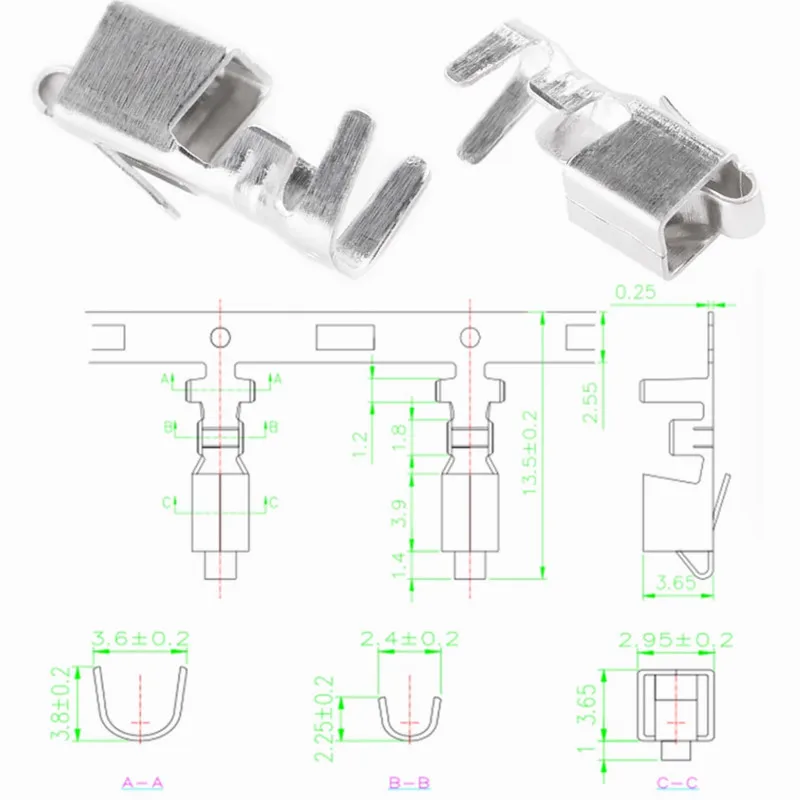 Asiento de aguja recto vh3.96 mm, conector blanco 2P/3P/4P/5P/6P/7P/8P/9P/10P/11P/12P, 20 unids/lote paso de 3,96mm