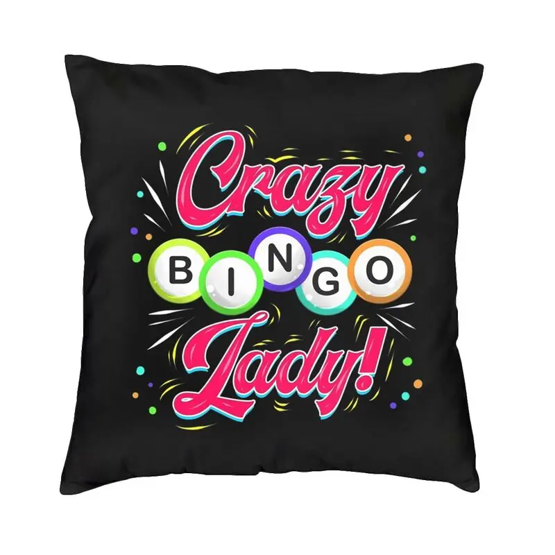 Lucky Game Crazy Bingo Lady Gambling Player Cushion Covers 40x40cm Polyester Throw Pillow Case Sofa Car Pillowcase Decoration
