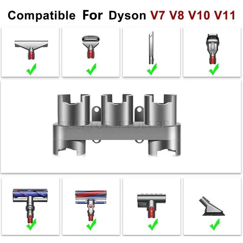 다이슨 V7 V8 V10 V11 용 파일론 충전기 행어 베이스 브러시 도구, 깍지 베이스 브래킷 보관 장비, 선반 진공 청소기 거치대