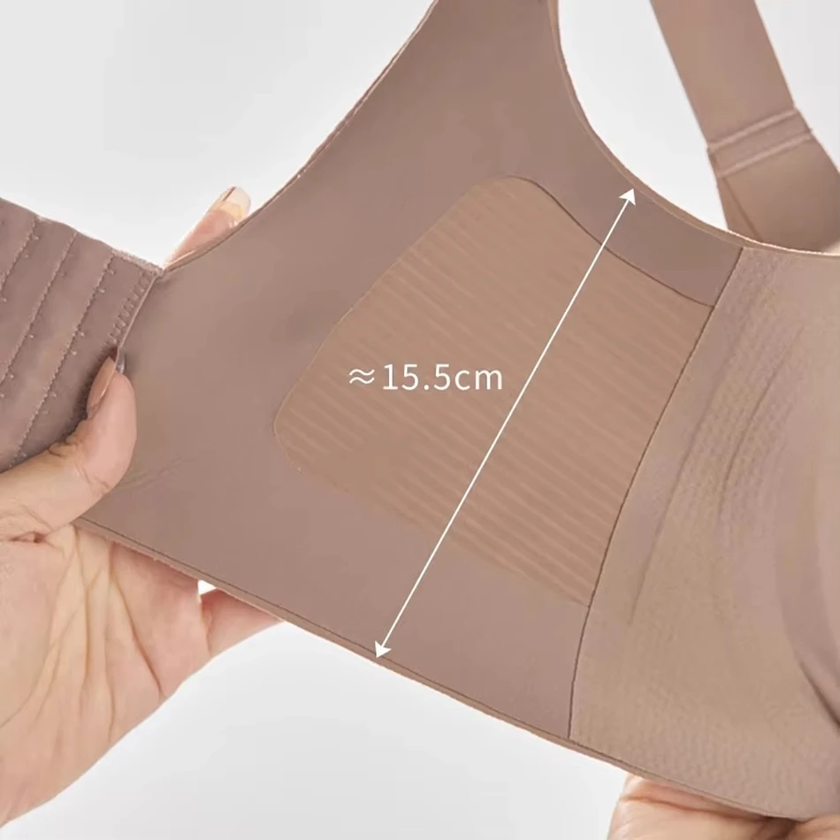 1/2 قطعة ملابس داخلية نسائية بدون خياطة، نمط رفيع، ثدي كبير، ثدي صغير، بدون أسلاك، حمالة صدر كبيرة الحجم قابلة للسحب ومضادة للترهل #5