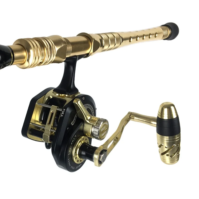 Automatic Line Arrangement Deep Sea Spinning Reel All Metal Big Game Low Handle Slow Pitch Jigging Boat Fishing Stream Reel