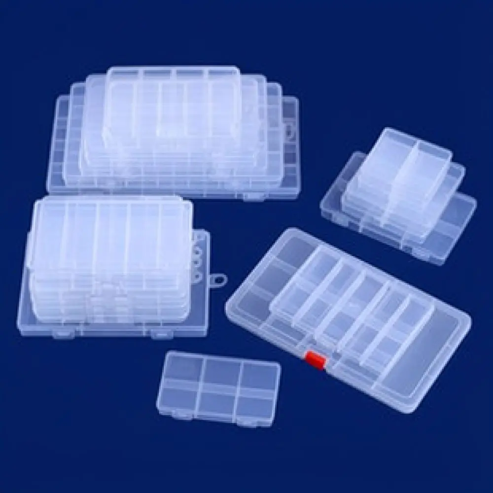 Transparent Plastic Storage Organizer Box Compact Hanging Container For Craft Beads Hardware Fishing Supplies