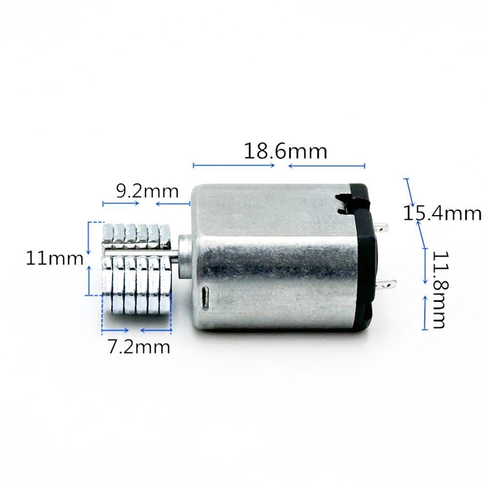 2PCS DC 3V 3.7V 5400RPM Mini 030 Vibration Motor Strong Vibrator with Vibration Head 030-12140 Mini Motor