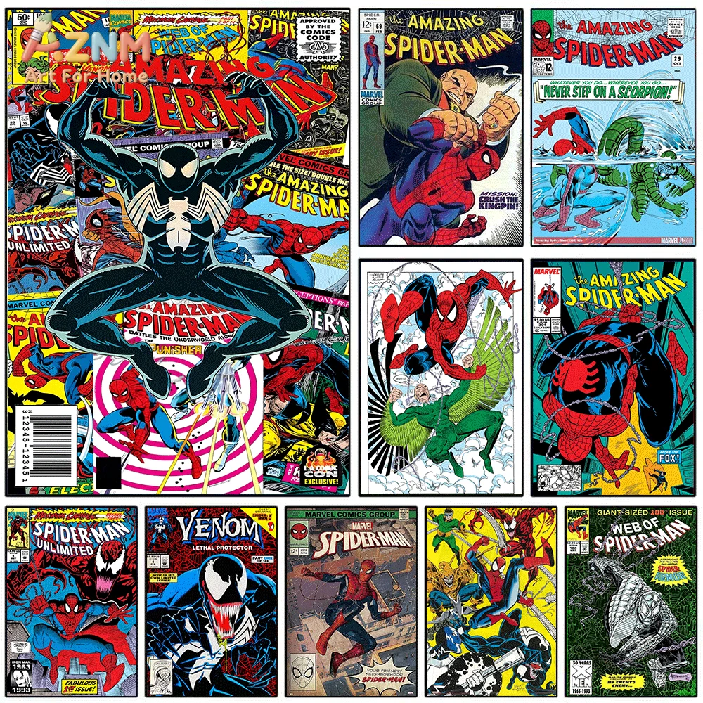 Embroidery Wall Art - AZNM Black-Suit Spider-Man Venom - Collage