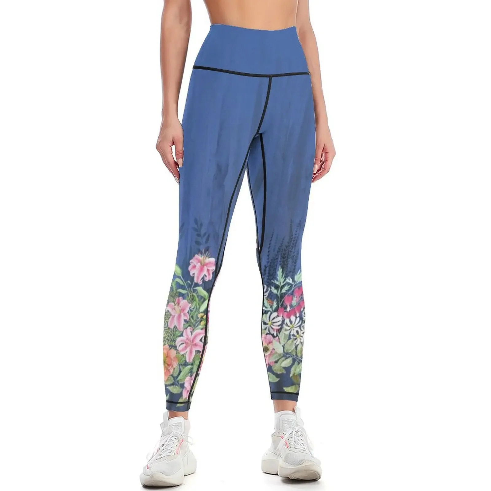 

Le sacre du printemps - a spring-like floral border Leggings gym's sportswear Sportswear woman gym Women's pants Womens Leggings