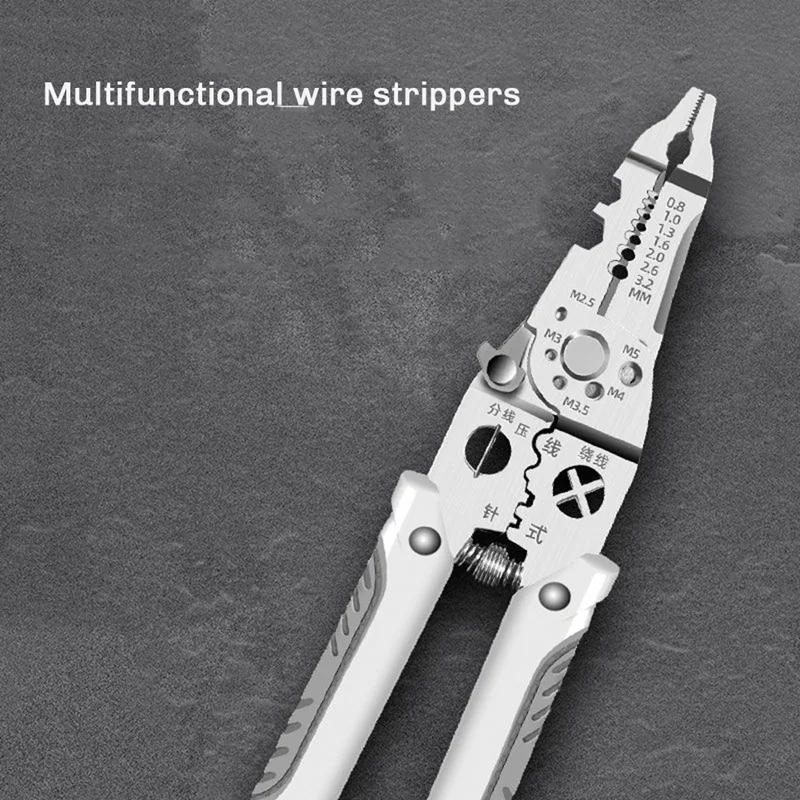 Electrician Specific Wire Stripping Pliers Multifunctional Electricians Maintenance Stripper Cable Crimper Pliers Tool