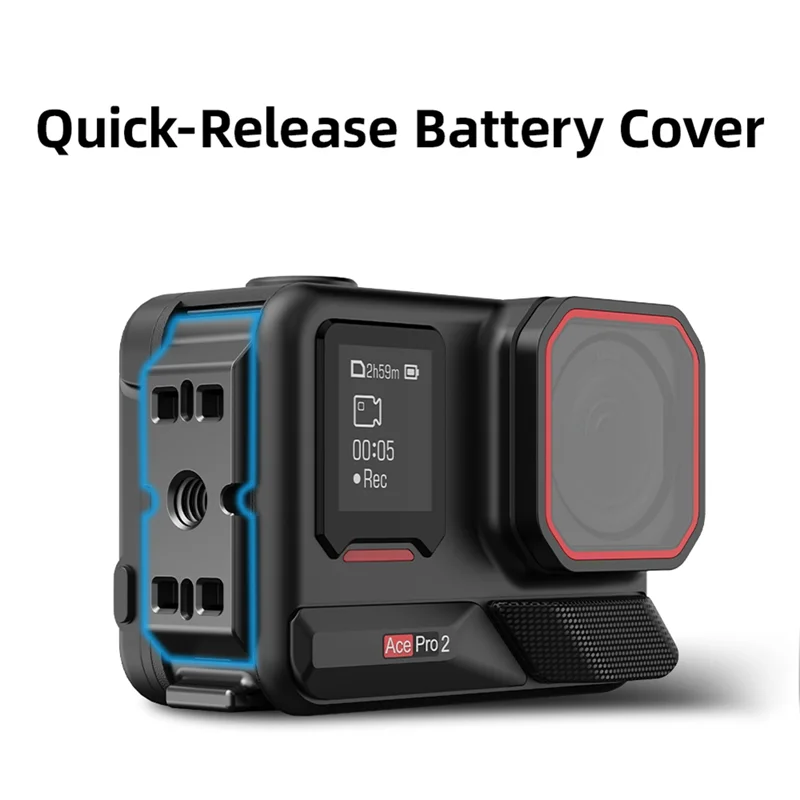 

-ABAB Battery Cover For Insta360 Ace Pro 2 Vertical Shooting Quick Release Adapter Sports Camera Accessories