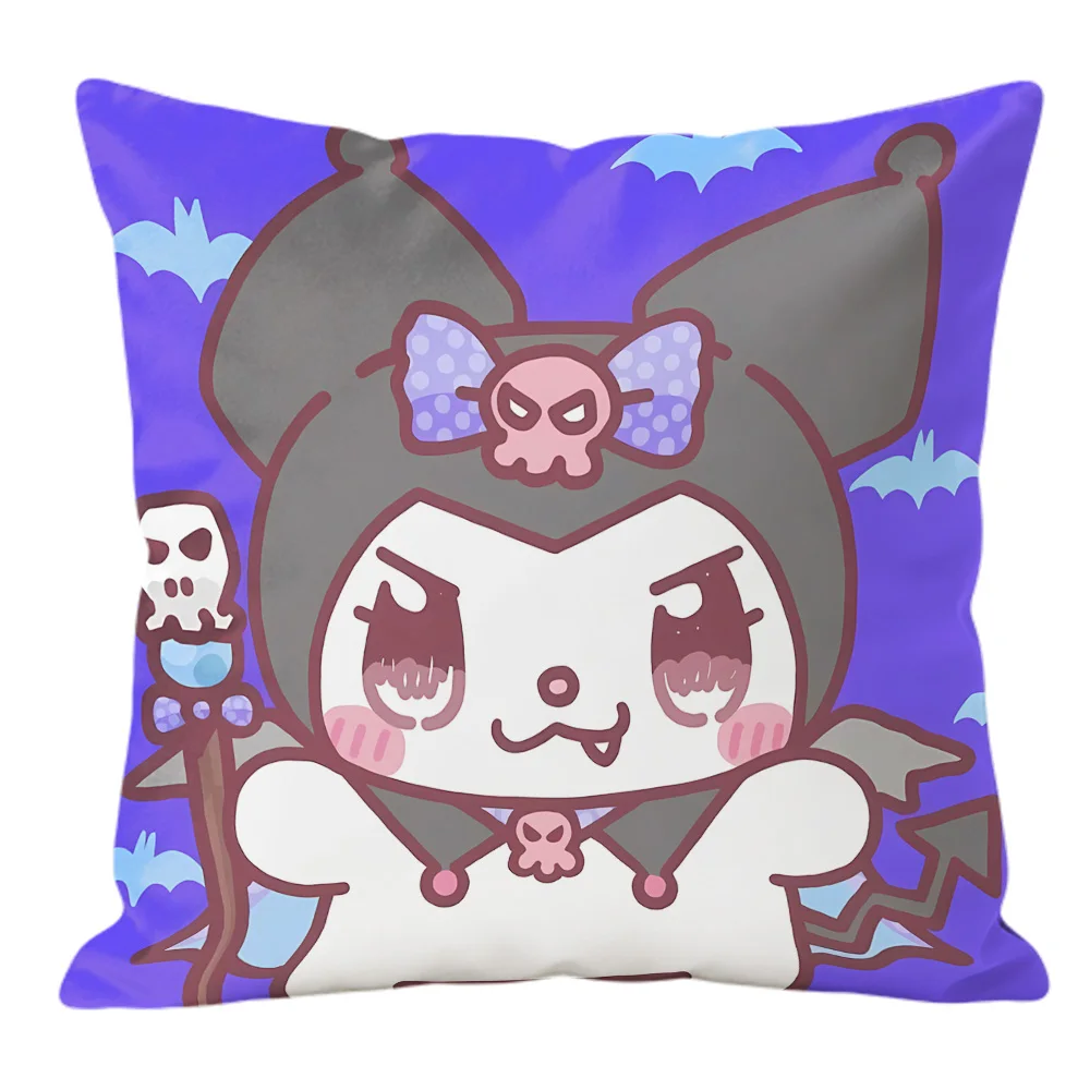 Kuromi Double Sided Print Decorative Cushion Cover for Sofa Bedroom Y2K Room Decor Kawaii Room Decor Cutecore Home Decoration