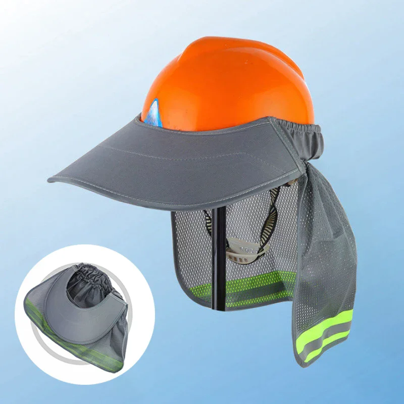 شبكة عاكسة قبعة عاكسة تنفس المضادة للأشعة فوق البنفسجية قبعة الشاطئ حماية الرقبة شال واقية من الشمس قبعة خوذات السلامة