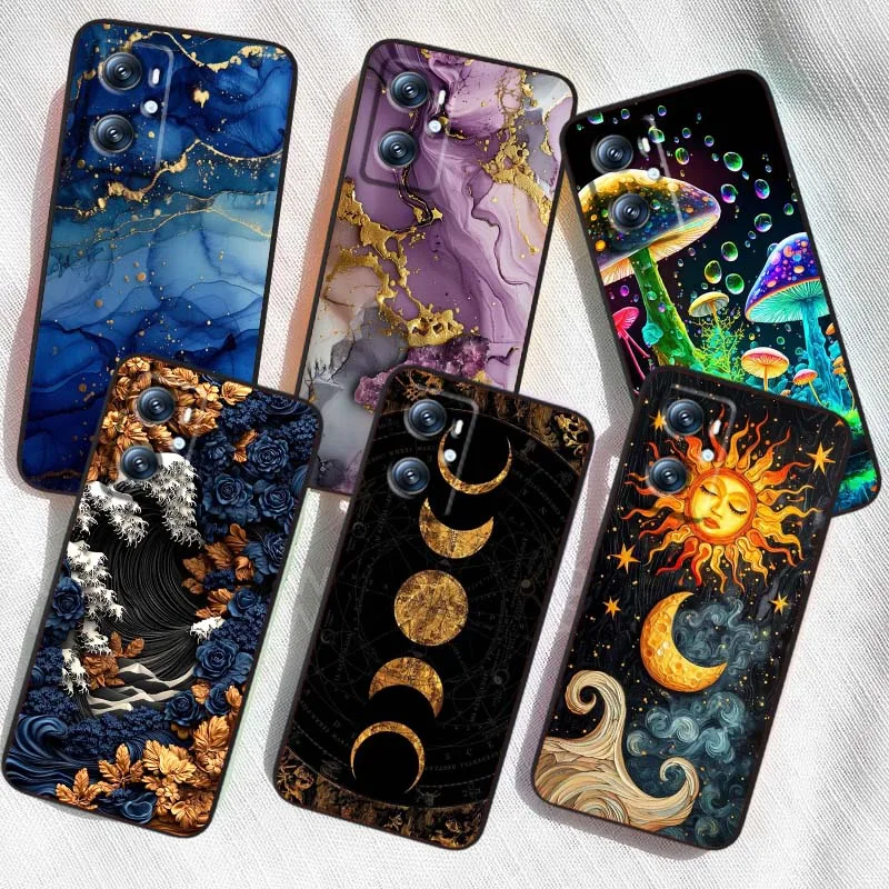 

Artistic landscape pattern Phone Case For OPPO Reno 7 A96 A40 A58 5 6 Realme GT A74 A78 Neo2 A74 A78 Find X5 X3 X7 X8 Black