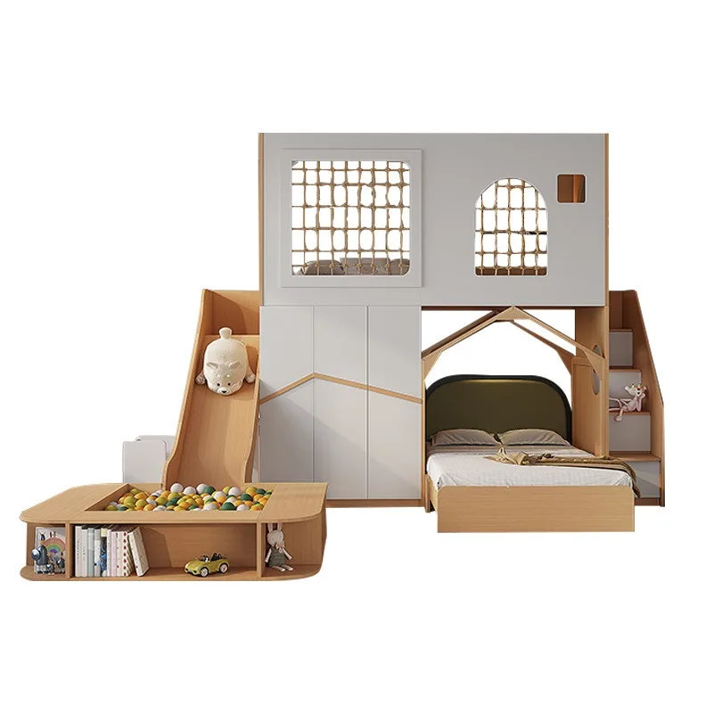 Children on and off beds Bunk beds High and low Mother and child beds Tree house Secret base Elevated secret tree house