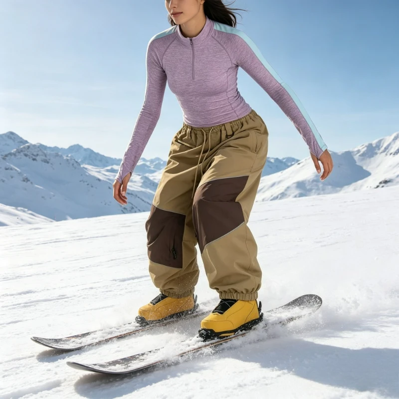 Picture 3: 2026 New Winter Skiing Pants Warm Waterproof Outdoor Solid Women Men Snowboarding Pant Windproof Breathable Sports Ski Trousers