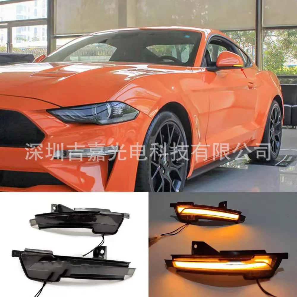 For Ford mustang 15-21 LED rearview mirror reversing mirror running water turn signal.automobiles, parts accessories