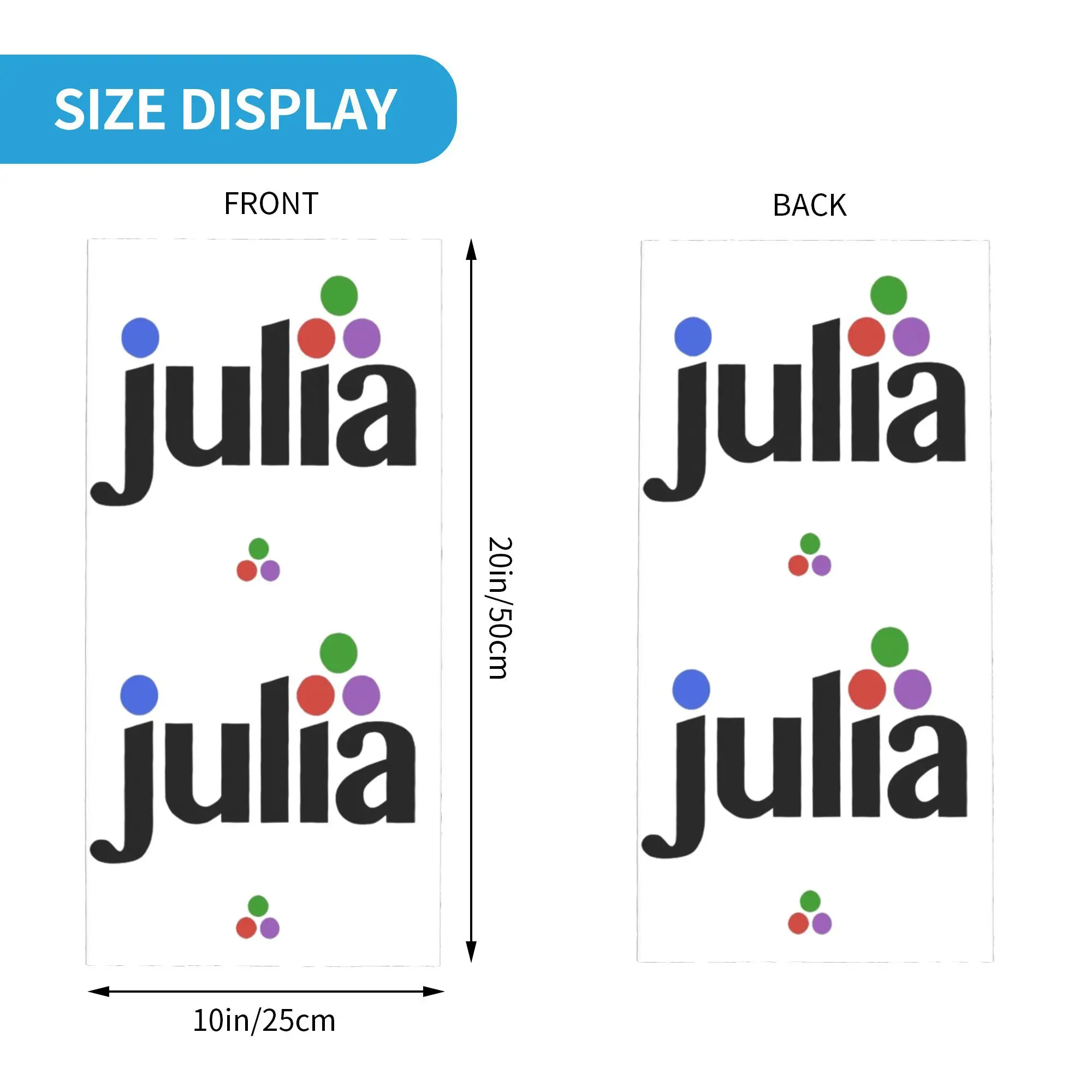 Julia Hex Logo Bandana Neck Cover Printed Wrap Mask Scarf Warm Cycling Scarf Riding For Men Women Adult Washable