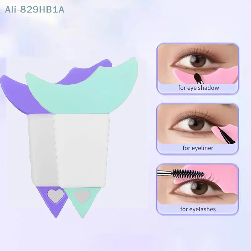 Siliconen Eyeliner Sjabloon Mascara Applicator Gids Tool Wimper Herbruikbare Oog Stencils Oogmake-Up Wimper Oogschaduw Tool