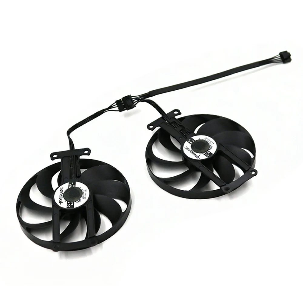 F ​ 또는 ASUS DUAL RX 7600 O8G V2 PLA09215B12H CF9010U12D T129215BU 5핀 RX7600 그래픽 카드 냉각 팬 썸네일 5