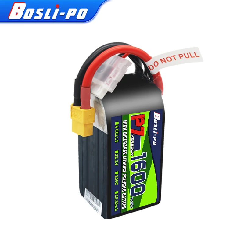 Boslipo P7 1600mAh 150C بطارية ليبو 4S 6S FPV بطارية XT60 التوصيل لسباق الطائرات بدون طيار RC حرة