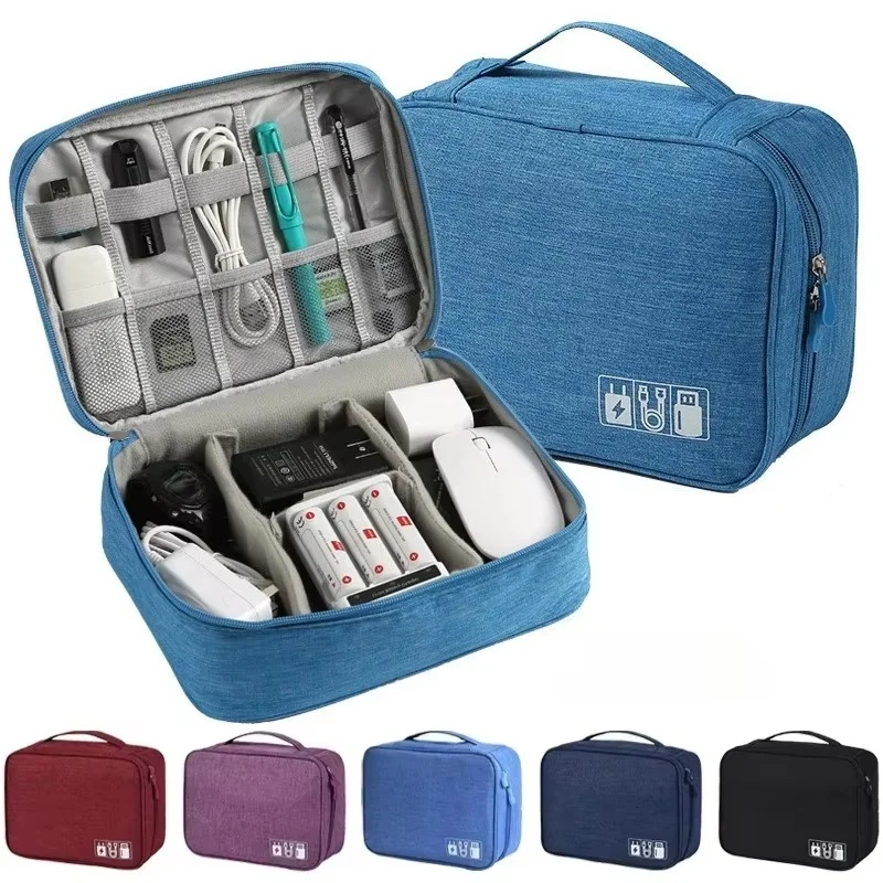 Travel Electronic Digital Storage Bag Multi-Function Earphones Data Cable Charger Accessory Bag Multi-Layer Power Hard Disk Prot