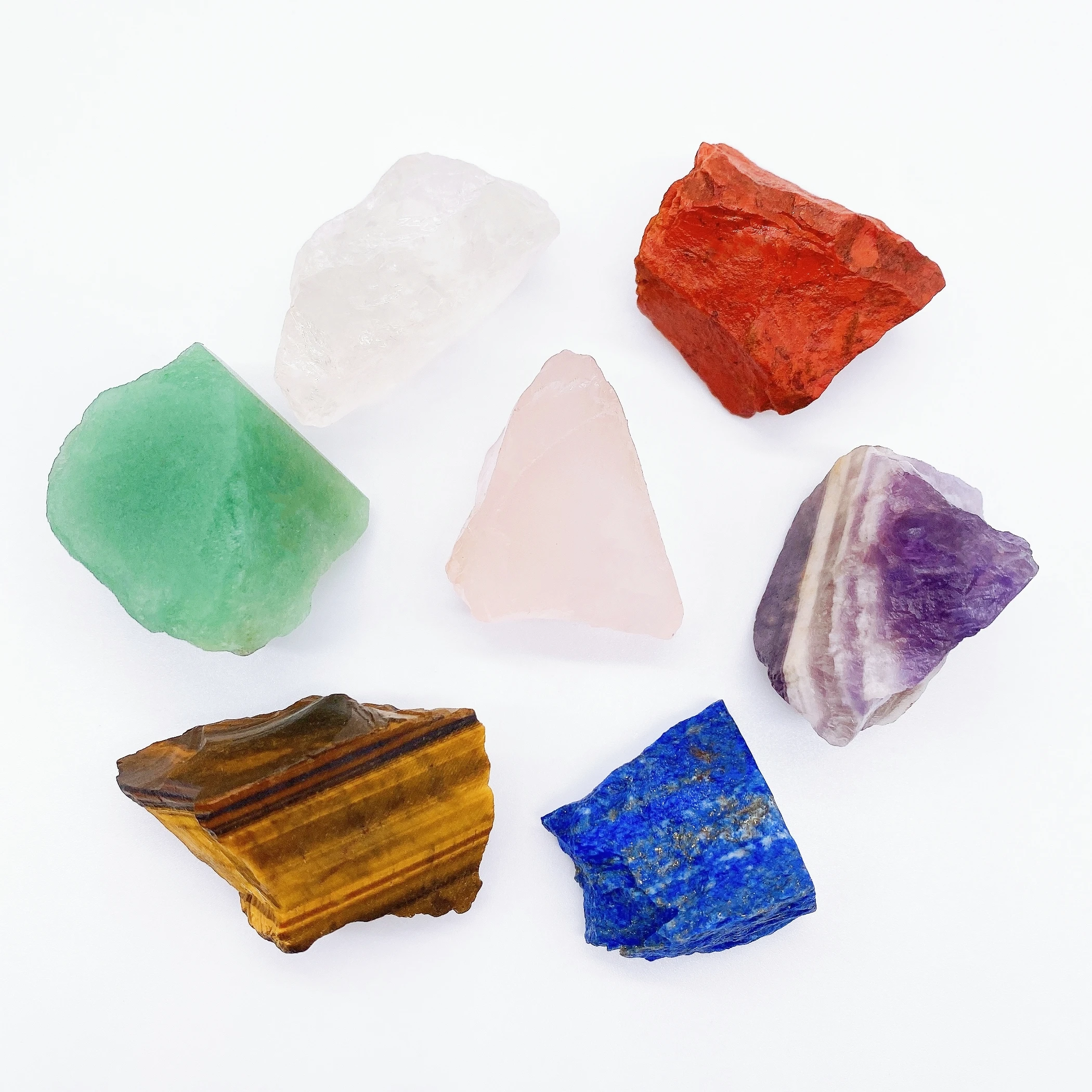 7pcs/bag Natural Chakra Amethyst Lapis Raw Crystal Clear Quartz Rock Stone Healing Energy Minieral Specimen Home Decoration Gift
