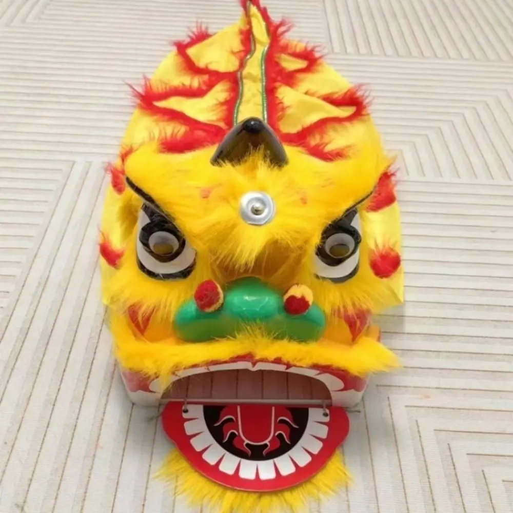 Folk Event Handmade Lion Dance Pants Artificial Fur Foam Head Lion Dance Set 6/9 Inch 2-16 Age Lion Dance Costume Carnival