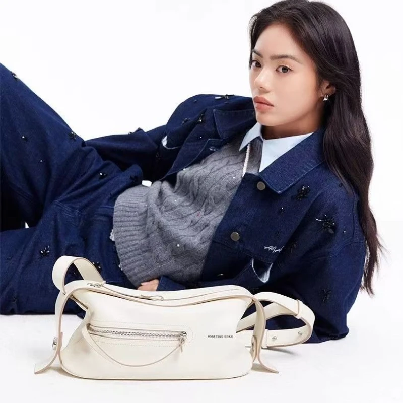 Amazing Songแฟชั่น2025ฤดูใบไม้ผลิ/ฤดูร้อนใหม่ไวน์หวานกระเป๋ากล้องไหล่เดี่ยวCrossbodyหมอนกระเป๋าผู้หญิงสไตล์