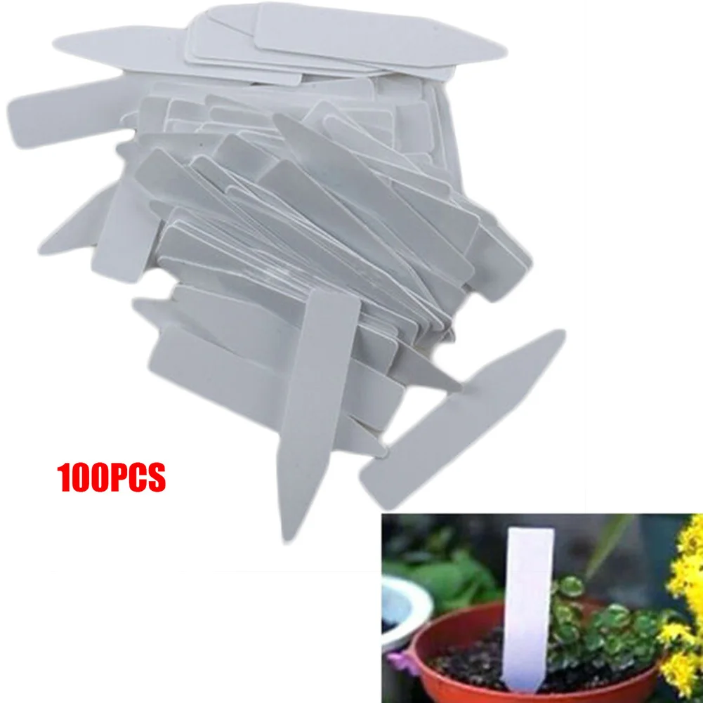 

100Pcs Mini Plastic Plant Seed--Label Pot Marker Newly Arrival Factory Nursery Garden Stake Tags Tool