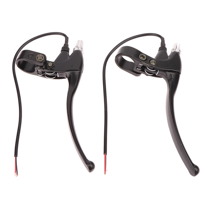 ذراع فرامل دراجة كهربائية من الألومنيوم الأسود السميك، قطعة واحدة، مقبض فرامل للدراجات الكهربائية والسكوتر، قطع غيار إصلاح الدراجات