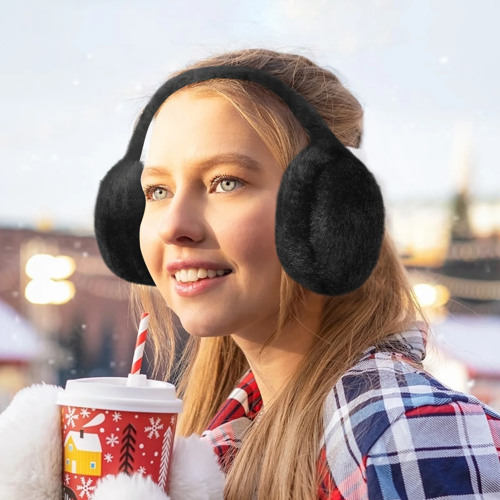 Ear Muffs Fur Sports Warmer for Women Baby Headbands Warmers Aldult Protector Ladies