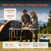 1800 ワットポータブル発電所 200 ワットソーラーパネル 1000Wh Lifepo4 バッテリー PowerBank バックアップ発電機供給キャンプ用 ﻿ 2