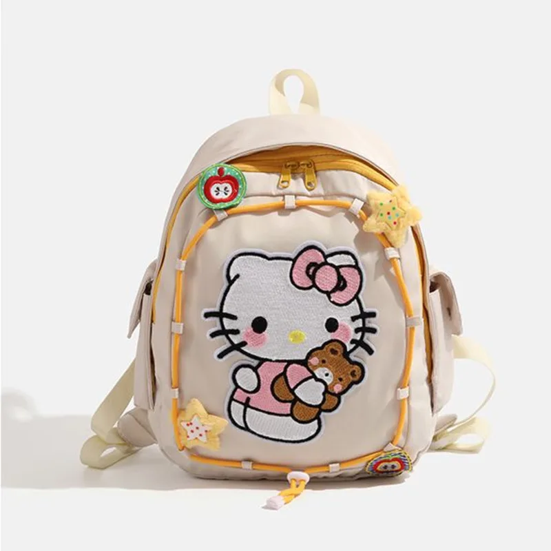 ﻿Sanrio Helllo Kitty Women's Sweet Cute Star Backpacks College Style Versatile Practical Backpack New Fashion Trend Cartoon Bags