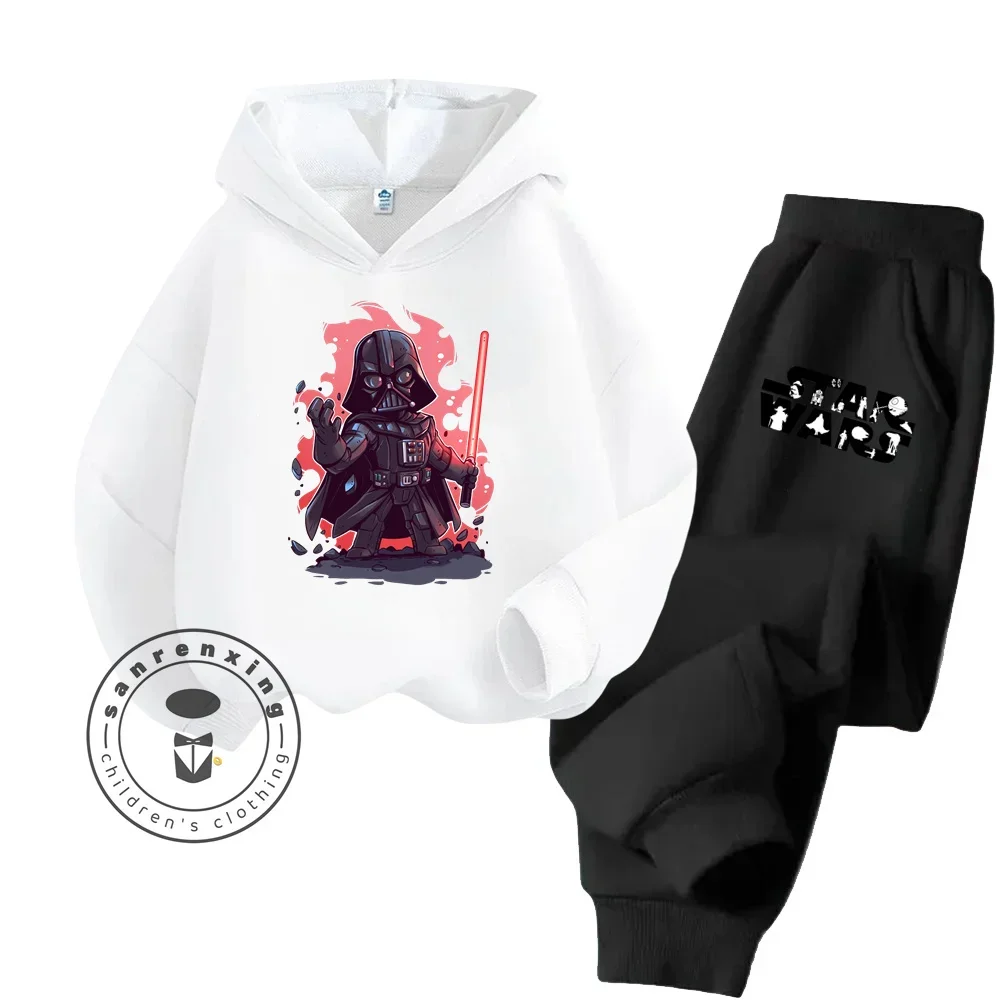 Cartoon Star Wars Kids\' Fashion Fresh and Trendy Sets with Vibrant Cartoon Styles Children\'s Niche Design Spring Fall Hoodie Set