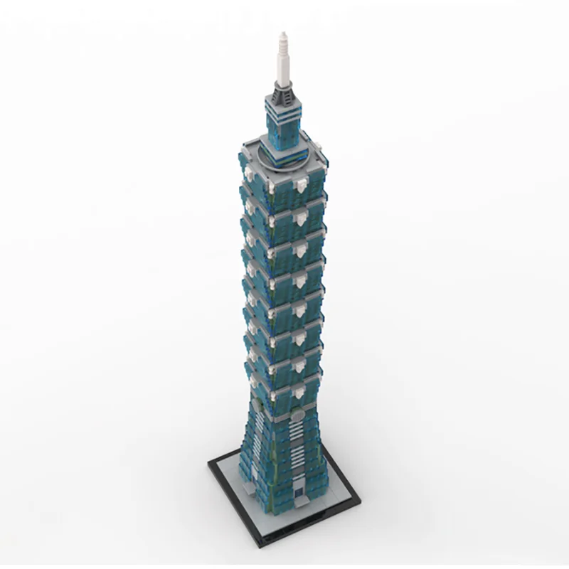 1:800 Building Series Taipei 101 Street View Classic Building Building Block Model Toy Building Blocks Adult Gift