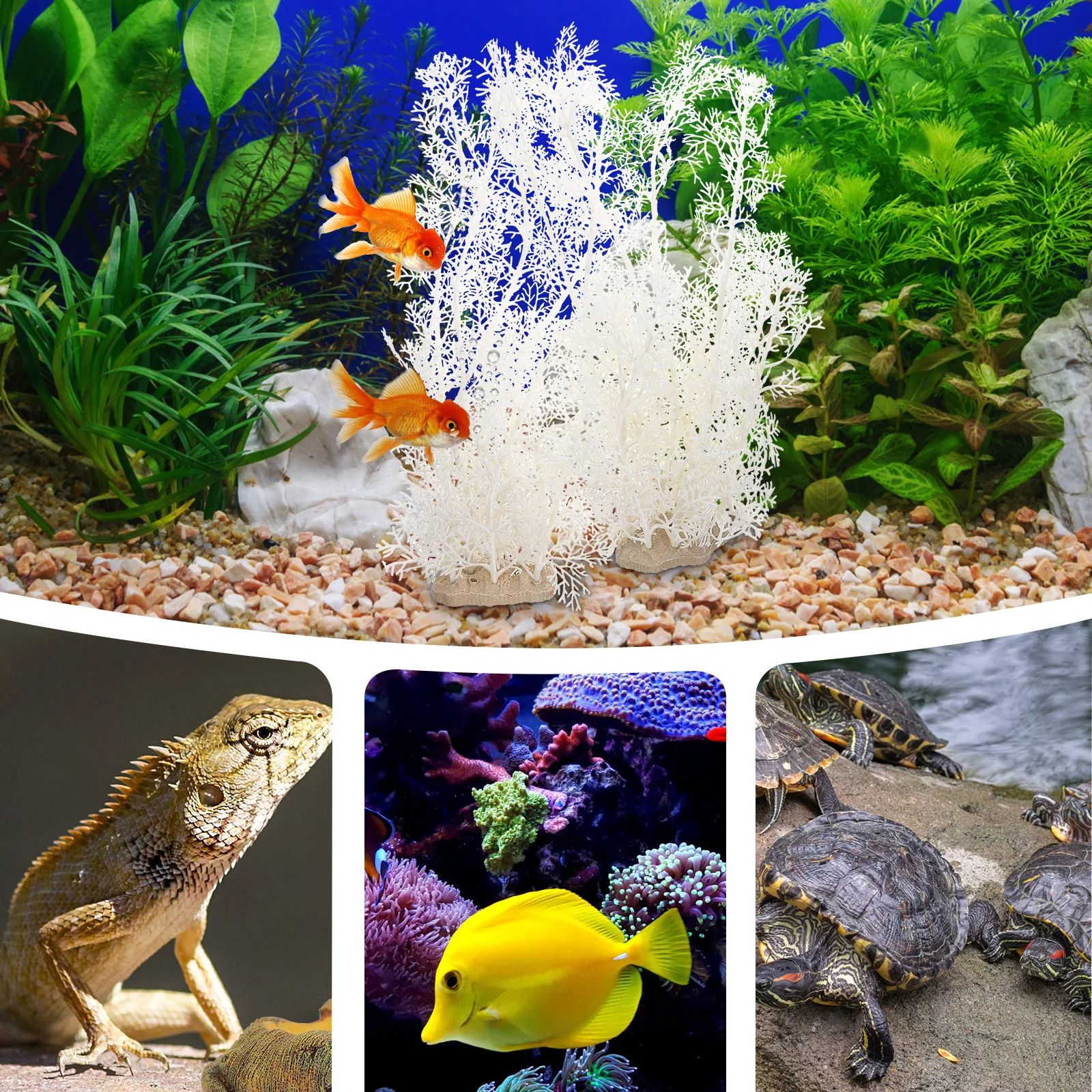 

2Pcs Easy Maintain Plastic Aquarium Plants for Betta Fish Tank Decorations Plastic Plants for Fish Tank Aquarium Decor