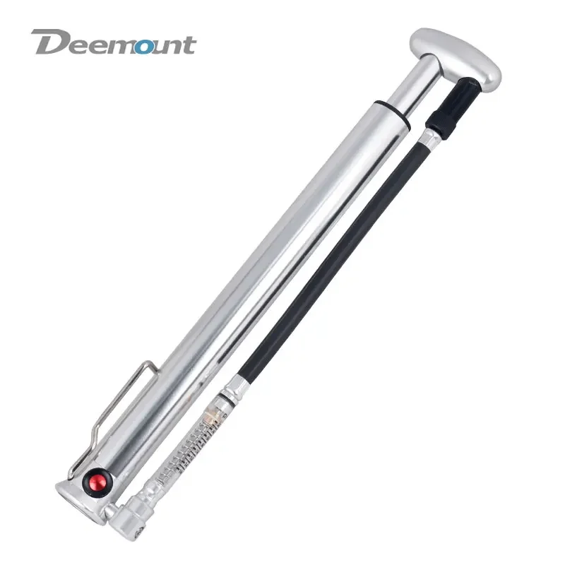 Deemount PMP-020 160PSI Bike Pump Cycling Tire Ball Floor Inflator CNC Alloy Barrel W/ Bleeder Pedal Hose Presta Schrader Valve