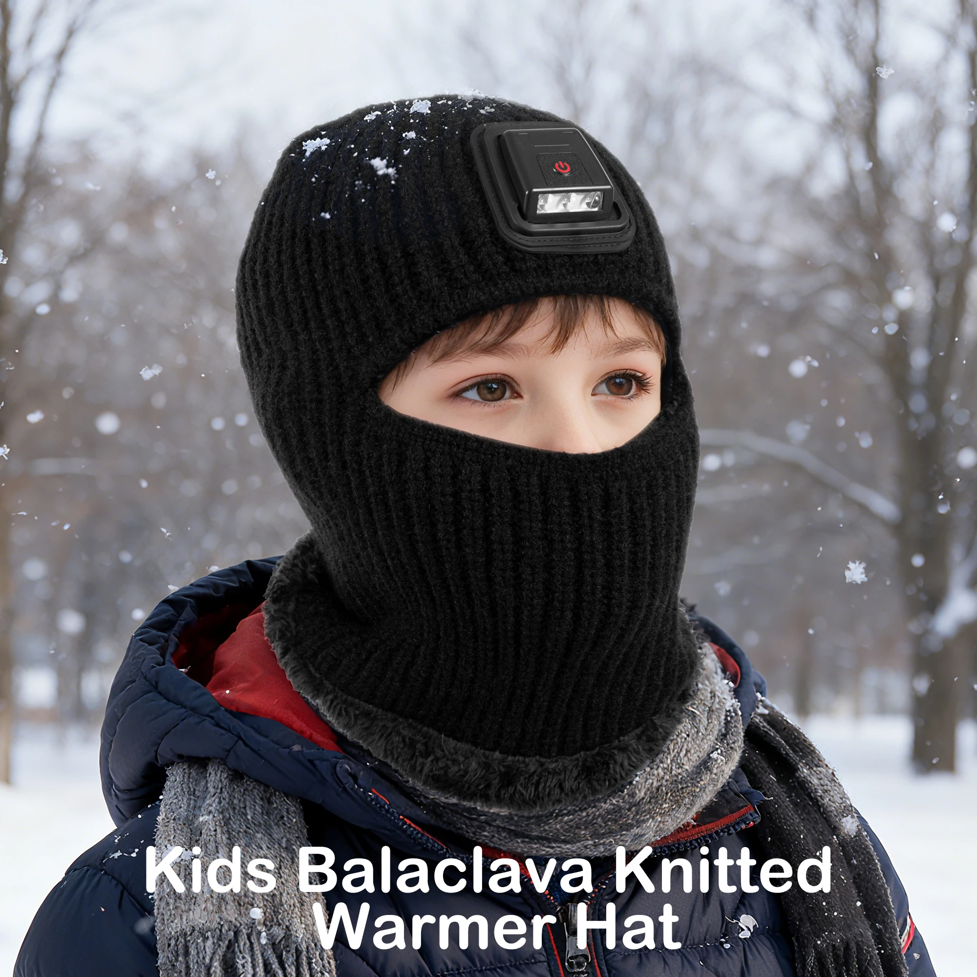 Dziecięce zimowe maski narciarskie, chroniące twarz i szyję, wiatroodporne, z grubą pluszową podszewką, nadają się do jazdy na nartach na świeżym powietrzu.