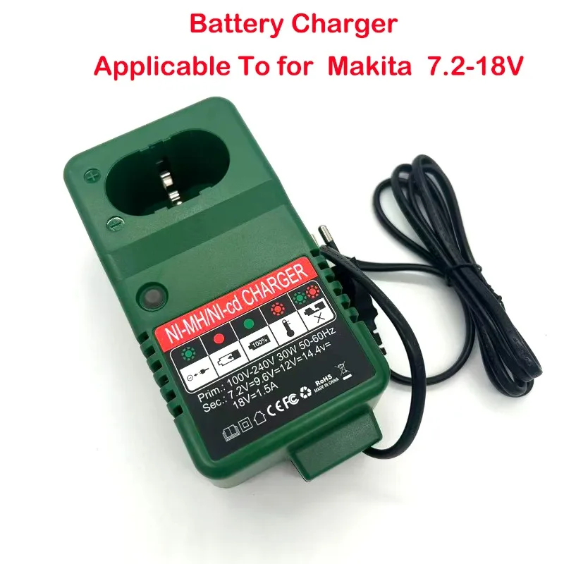 JOEYNUS Battery Charger Applicable To for Makita 7.2-18V Battery Electric Tools Charger for EU/UK/AU/US Plug Hydride Charger
