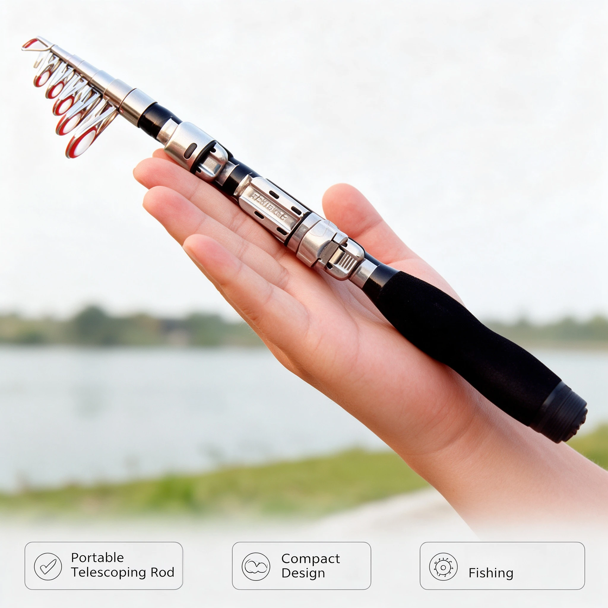 Fishing Rod Telescopic - Canne à pêche télescopique réglable en