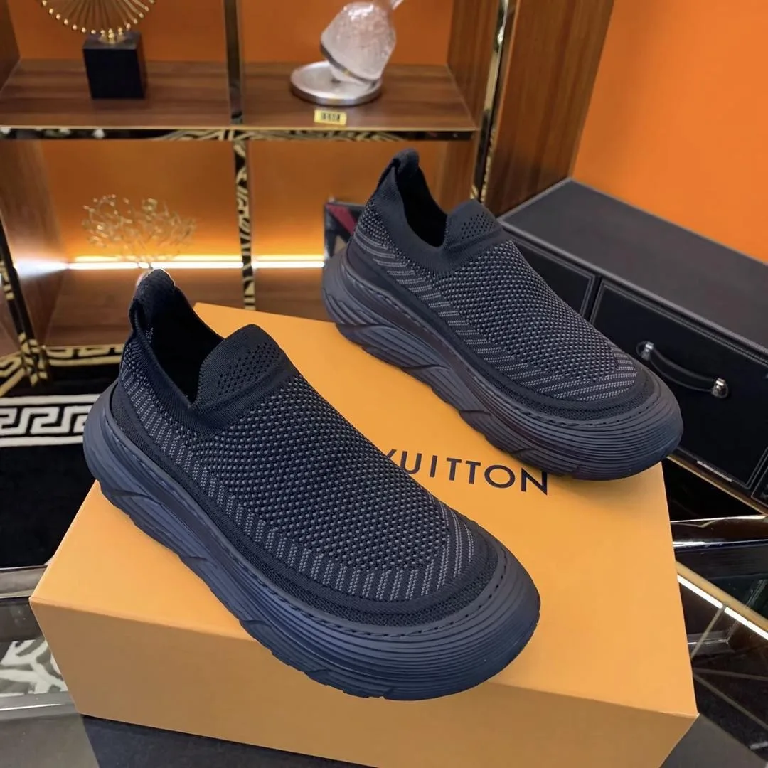 

2024 Hot Sell New Men's Shoes Breathable Mesh Shoes Men's Trend All-match Increase High Fly Woven Sneakers Casual Platform Shoes