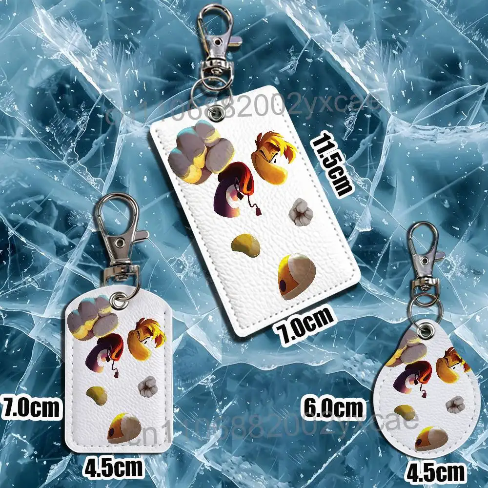 Flying fist attack Rayman Card Holder With Keychain Executive Protection For Bank Credit Subway Bus Case view 4