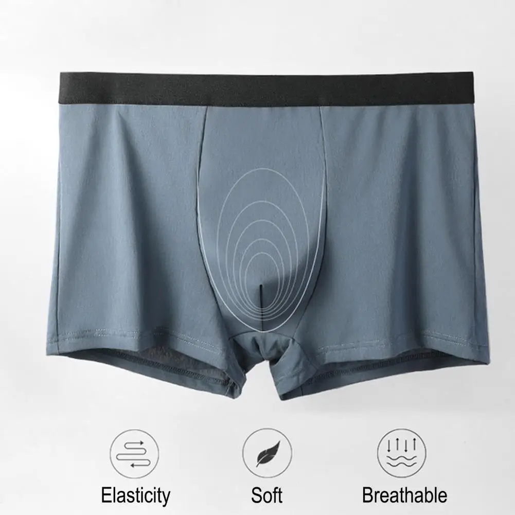

Men Boxers Briefs Stretch Moisture Wicking Solid Color Breathable Elastic Waistband Male Casual Adults Boxers