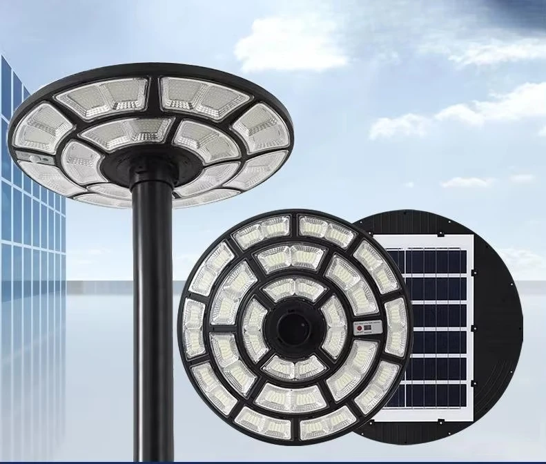 900W UFO Solar Street Lamp IP65 Waterproof Outdoor Round Garden Villa High-Power Lamp, Excluding Lamp Post