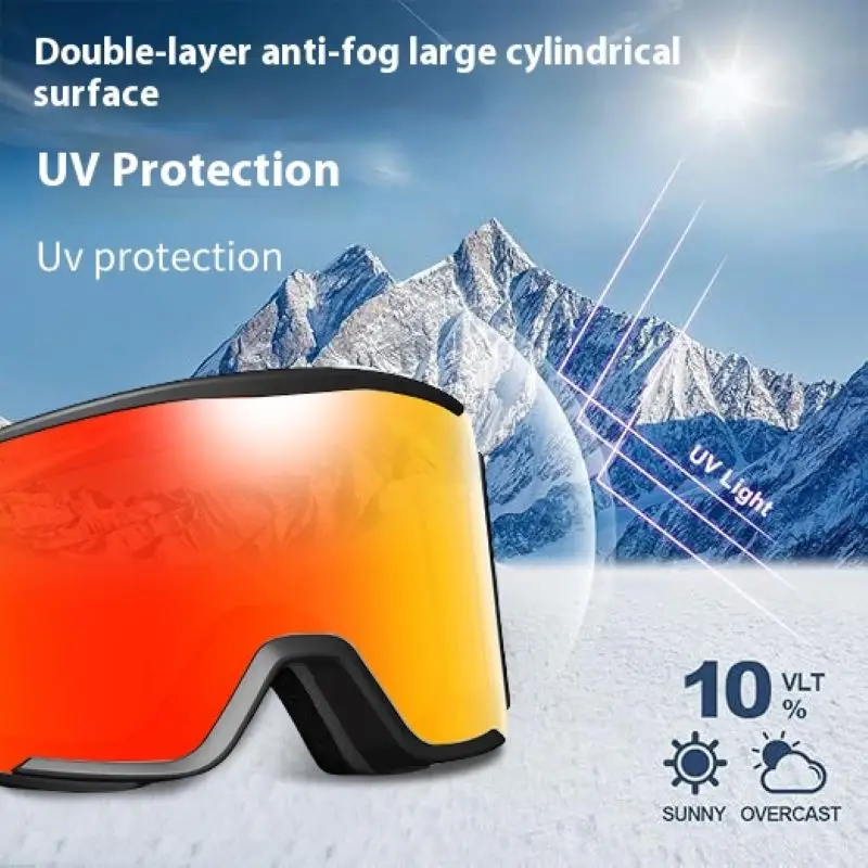 

Professional Ski Goggles Men Women Anti Fog UV Protection Dual Lens Enhanced Clarity Snowboarding Mountain Climbing Sports Glass