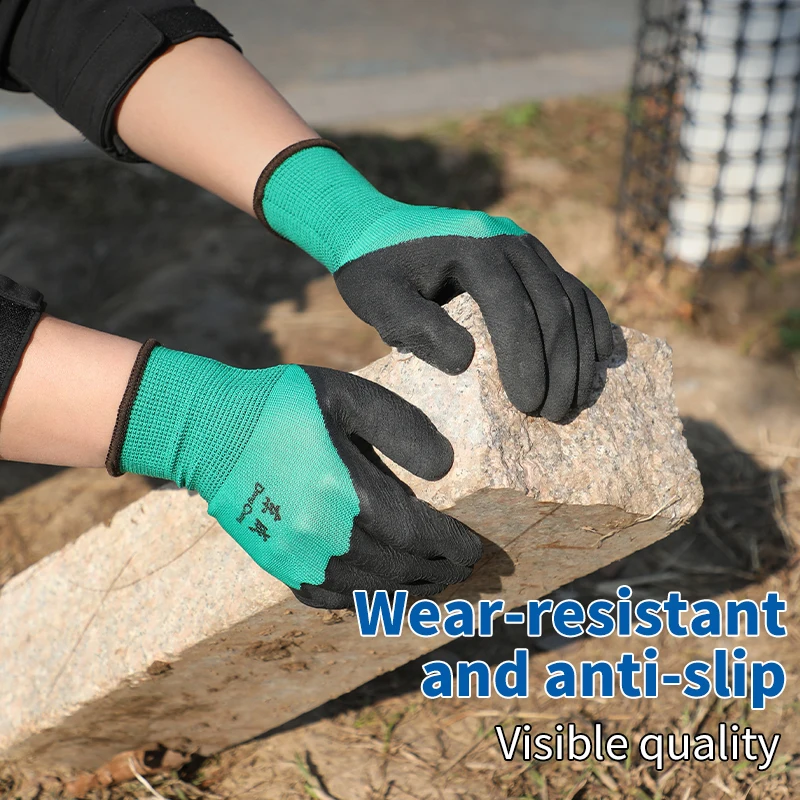 2/3/4/5Pairs Labor-protection Gloves PU Coated Cut-Resistant Knit Wrist Cuff Non-slip Wear-resistant Breathable Safety Gloves