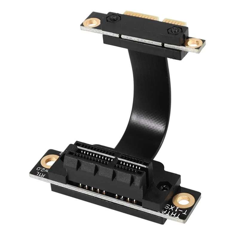 B50B-5X PCIE X1 Riser Cable Dual 90 Degree Right Angle Pcie 3.0 X1 To X1 Extension Cable 8Gbps PCI Express 1X Riser Card 5CM